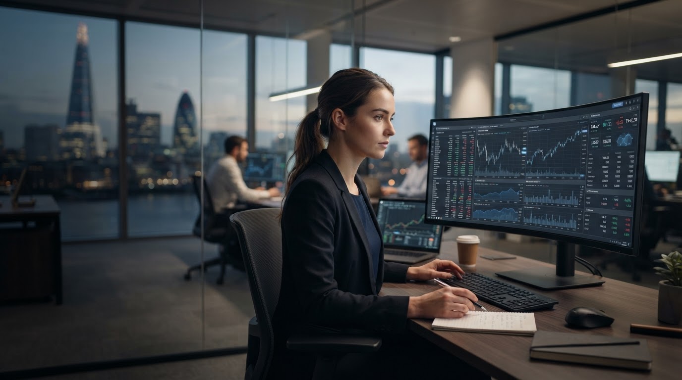 Adler Quant AI data analysis dashboard showing real-time portfolio risk metrics